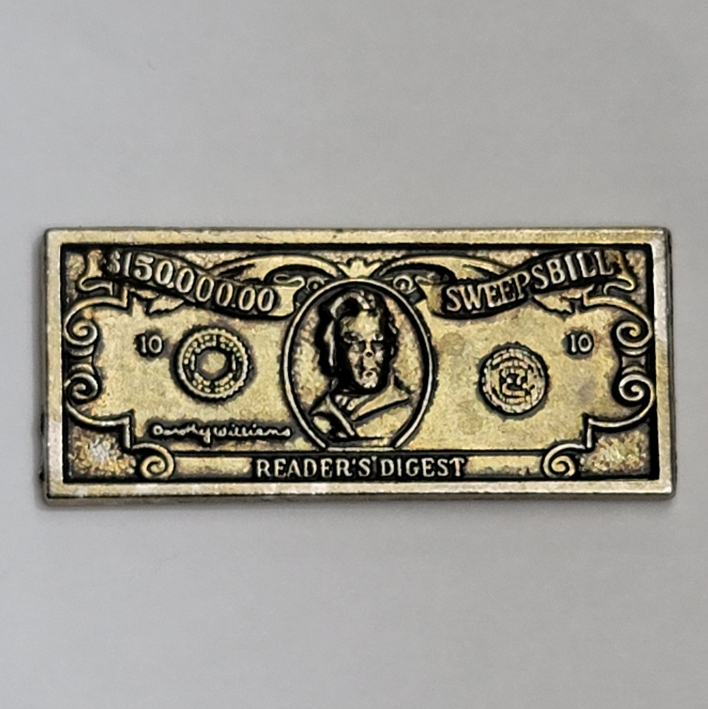 Reader's Digest 150,000 Metal Bill Knick Knack